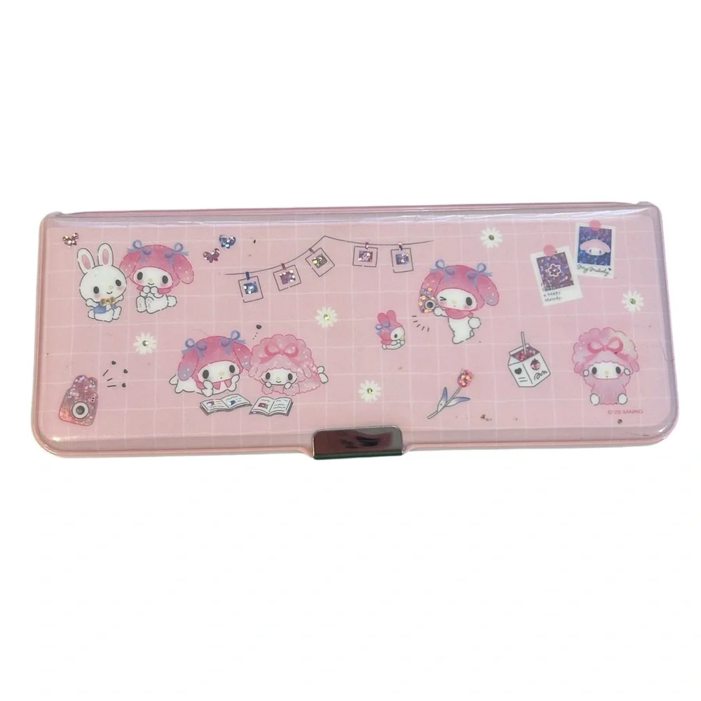 Sanrio My Melody Sweet Piano Pencil Case Magnetic Double Sided Pink